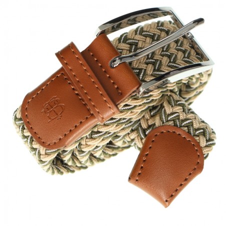 ceinture tressée empiècement cuir Bill Tornade, divers coloris - Matière noble