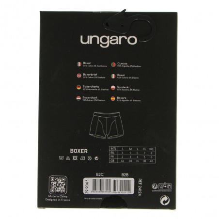 Pack 3 boxers Ungaro 95% coton, divers coloris - Matière noble