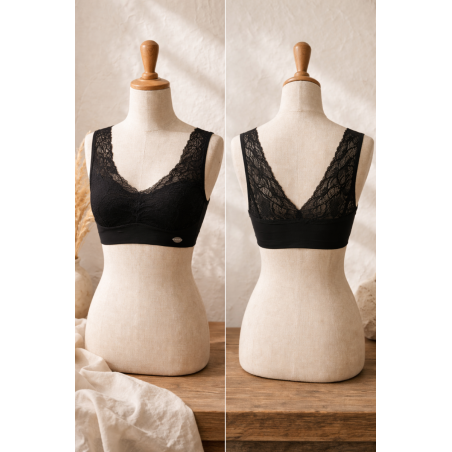 Brassière dentelle femme Minelli confortable invisible - Matière noble