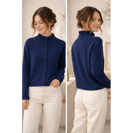 Gilet femme, col victorien, divers coloris - Matière noble