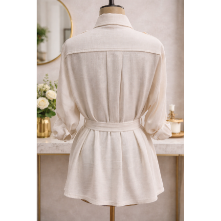 Saharienne femme 30% Lin, divers coloris - Matière noble