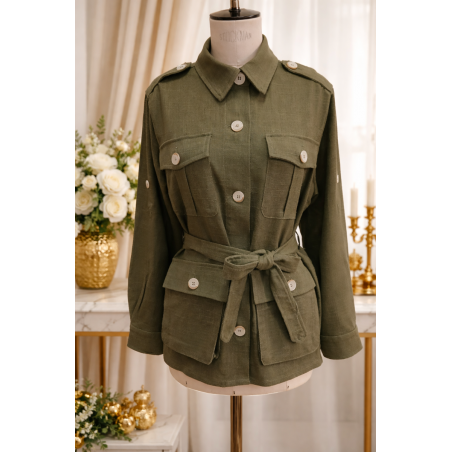 Saharienne femme 30% Lin, divers coloris - Matière noble