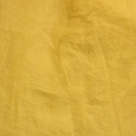 Pantalon large 100% lin Végan femme jaune - Matière noble