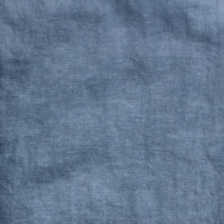 Pantalon large 100% lin Végan femme bleu jean  - Matière noble
