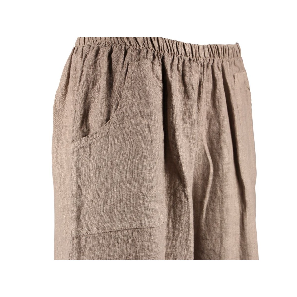 Pantalon court large 100% lin Végan femme, divers coloris - Matière noble