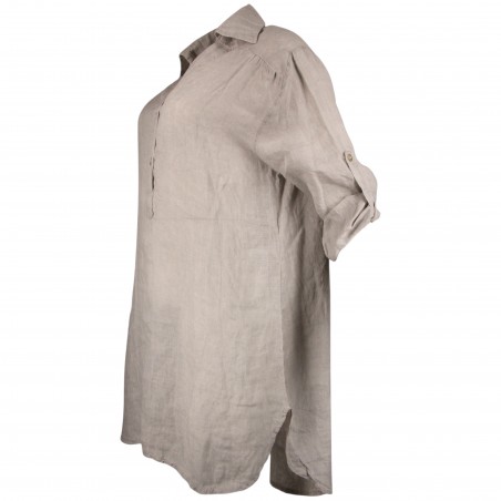Chemise tunique100% Lin naturel Vegan,  divers coloris - Matière noble