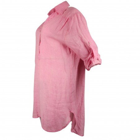 Chemise tunique100% Lin naturel Vegan,  divers coloris - Matière noble