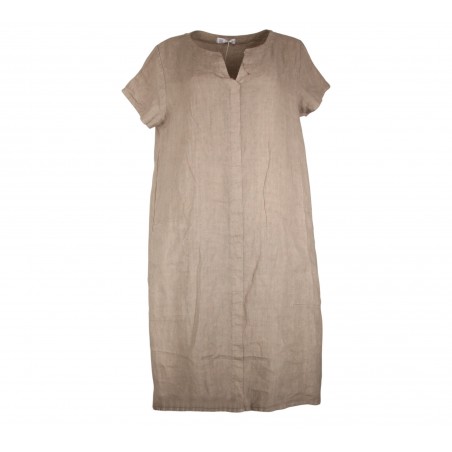 Robe lin manches courtes 100% lin Vegan - Matière noble