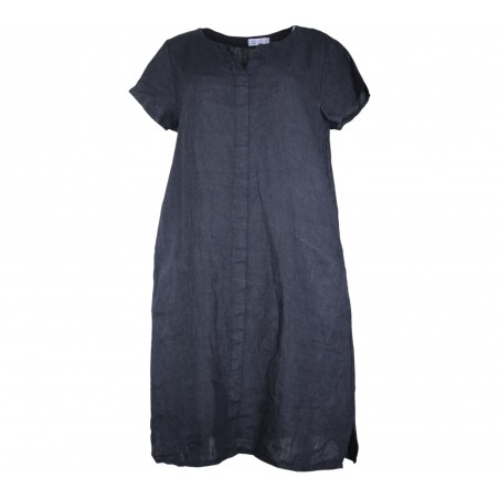 Robe lin manches courtes 100% lin Vegan - Matière noble