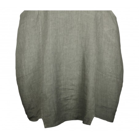 Robe 100% lin kaki - Matière noble