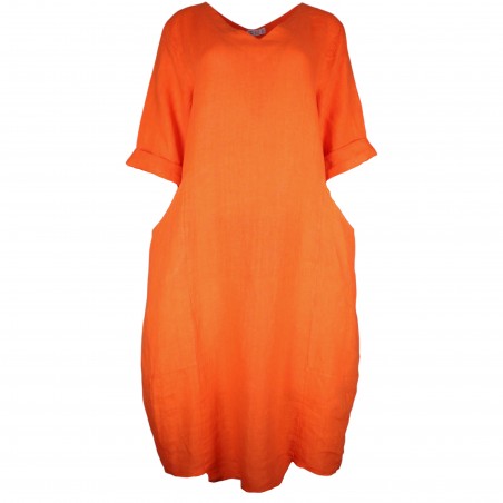 Robe blanche  100% lin - Matière noble