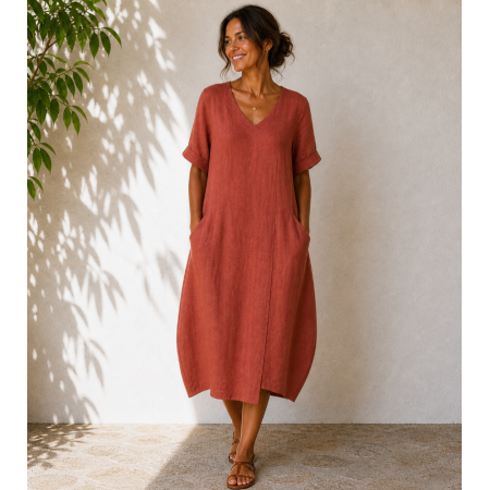 ROBE 100% LIN NATUREL...