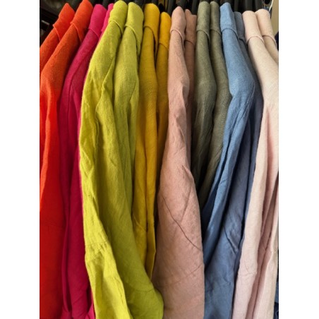 Chemise femme , divers coloris,100% Lin naturel, Vegan - Matière noble