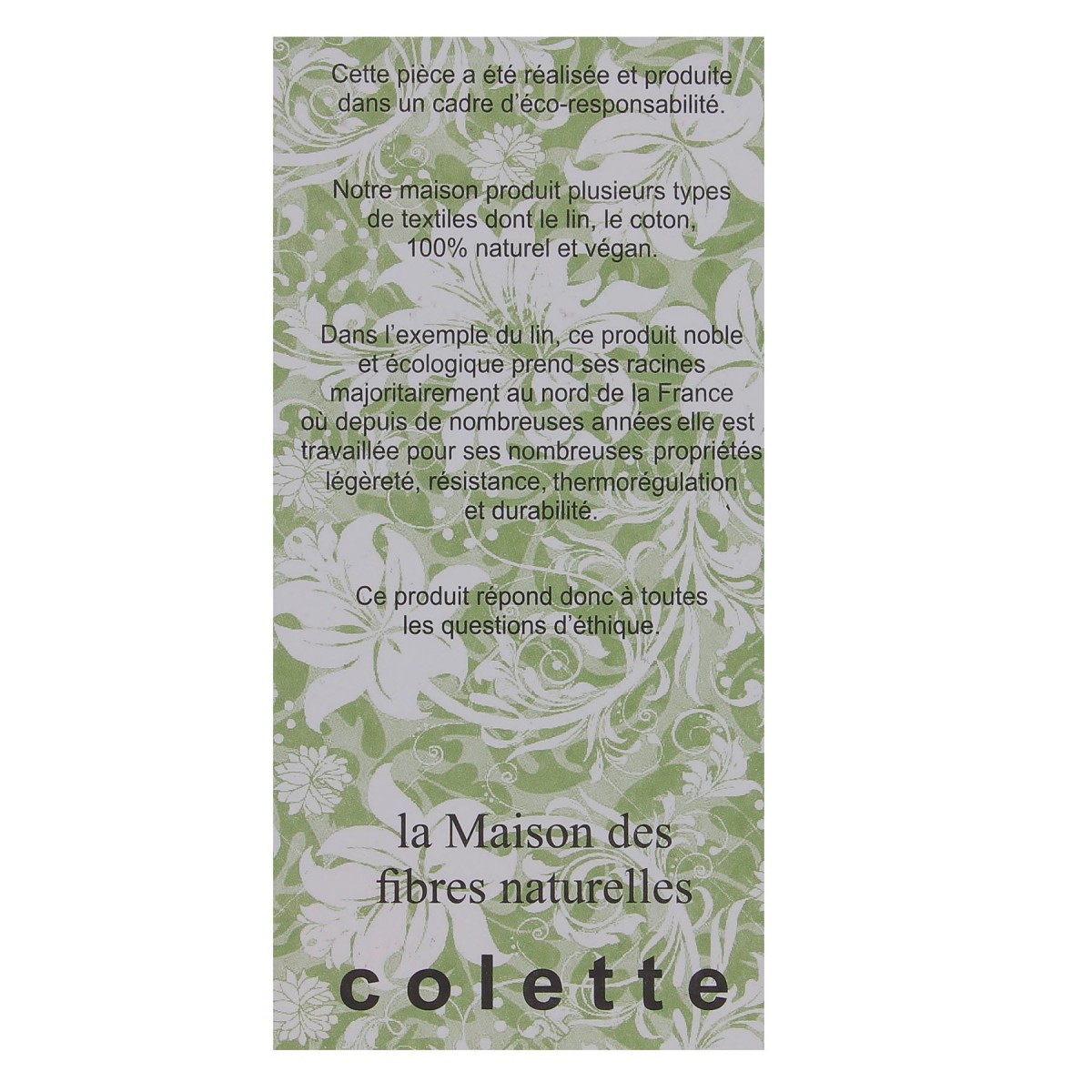 Tunique lin femme Colette – 100% lin Vegan - Matière noble