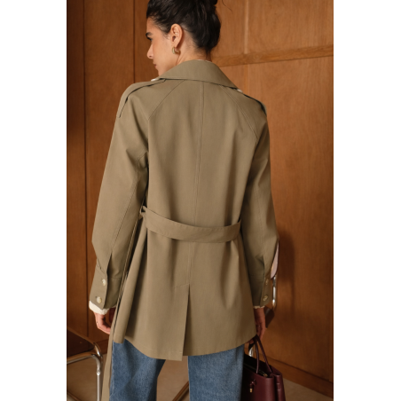 Trench Tencel kaki - Matière noble