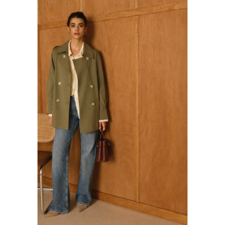 TRENCH TENCEL KAKI