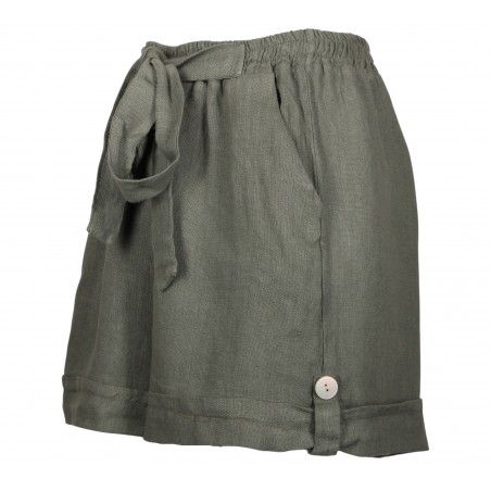 Short 100% lin Vegan femme, divers coloris - Matière noble