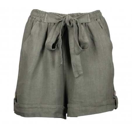 Short 100% lin Vegan femme, divers coloris - Matière noble