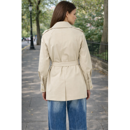 Trench Tencel beige - Matière noble