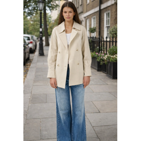 Trench Tencel beige - Matière noble