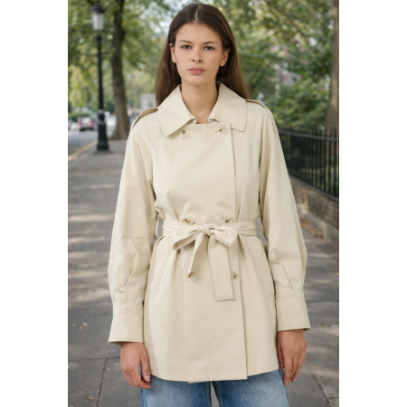 TRENCH TENCEL BEIGE