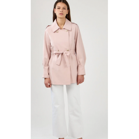 Trench Tencel rose- Matière noble