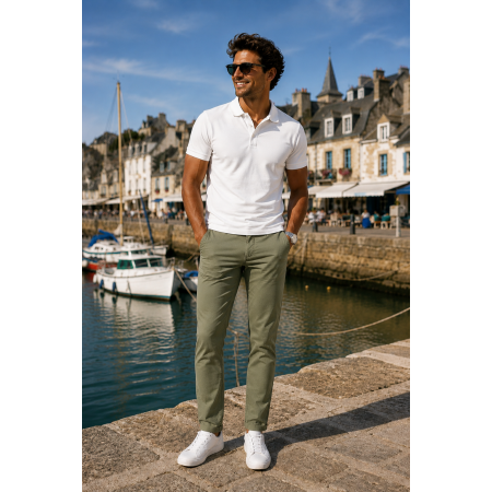 PANTALON HOMME CHINO KAKI