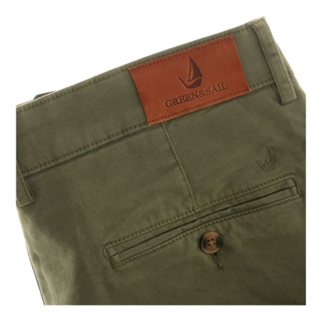 Chino Homme Kaki Coupe Ajustée | Matière Noble