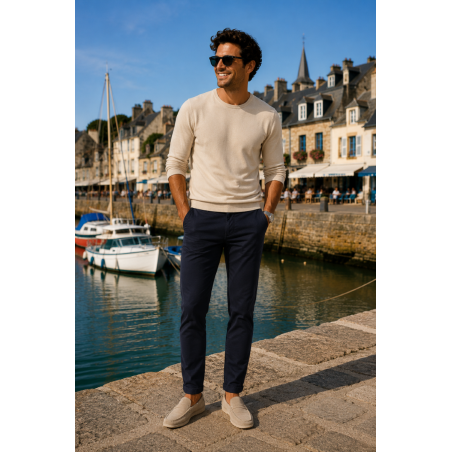 Pantalon Chino Homme marine - Matière-noble 45,90€