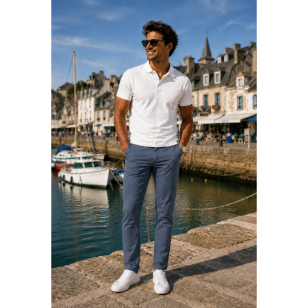 PANTALON HOMME CHINO BLEU