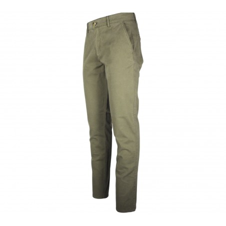 Chino Homme Kaki Coupe Ajustée | Matière Noble