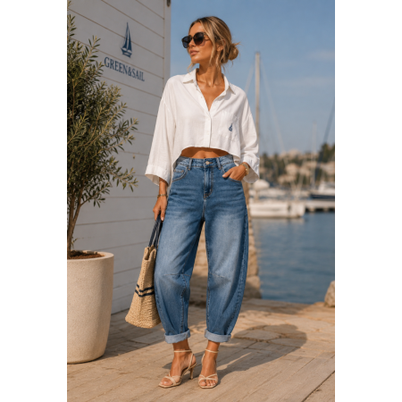 JEAN BARREL NINA CARTER BLEU