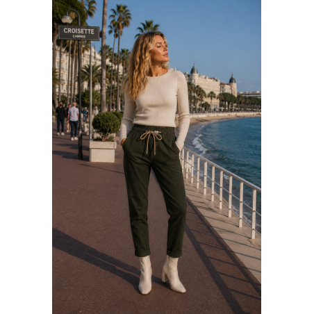 Pantalon ample beige Nina Carter - Matière noble 29,90€