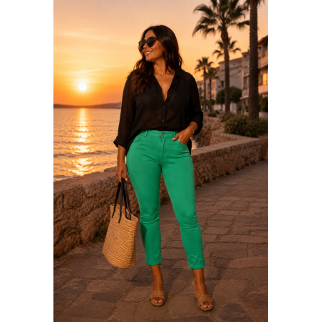 Pantalon Grande Taille Femme | Stretch, Confort & Élégance | Matière Noble