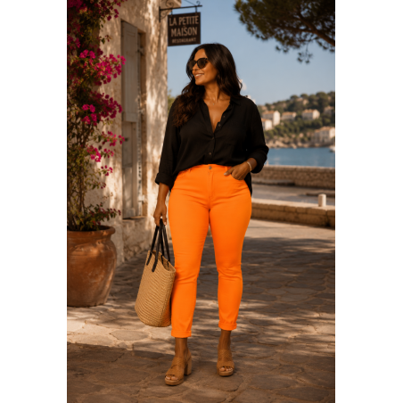 Pantalon Grande Taille Femme | Stretch, Confort & Élégance | Matière Noble