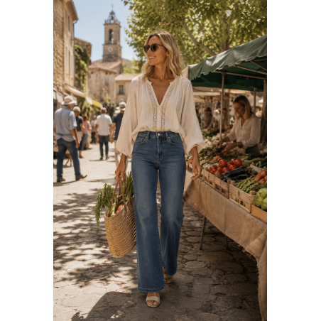 Jean Flare stretch Nina Carter femme - Matière noble 29,90€
