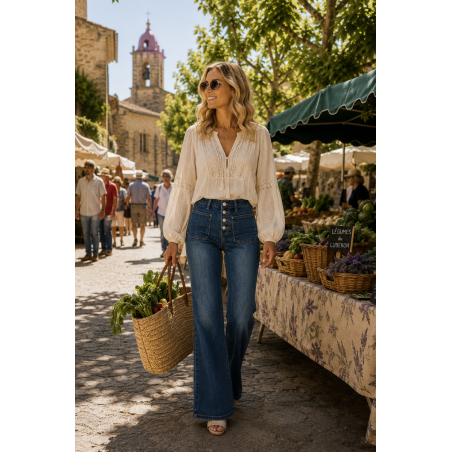 Jean Flare stretch Nina Carter femme - Matière noble 29,90€