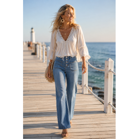Jean Flare stretch Nina Carter femme - Matière noble 29,90€