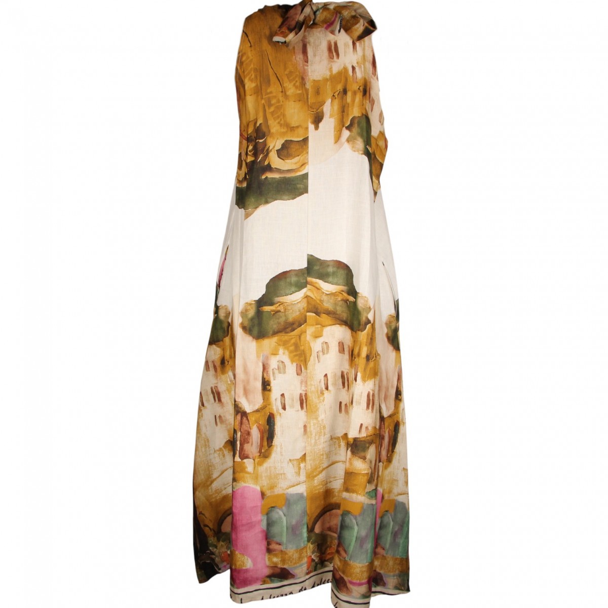 Robe Aquarelle 100 % lin naturel - Matière noble