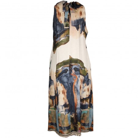 Robe Aquarelle 100 % lin naturel - Matière noble