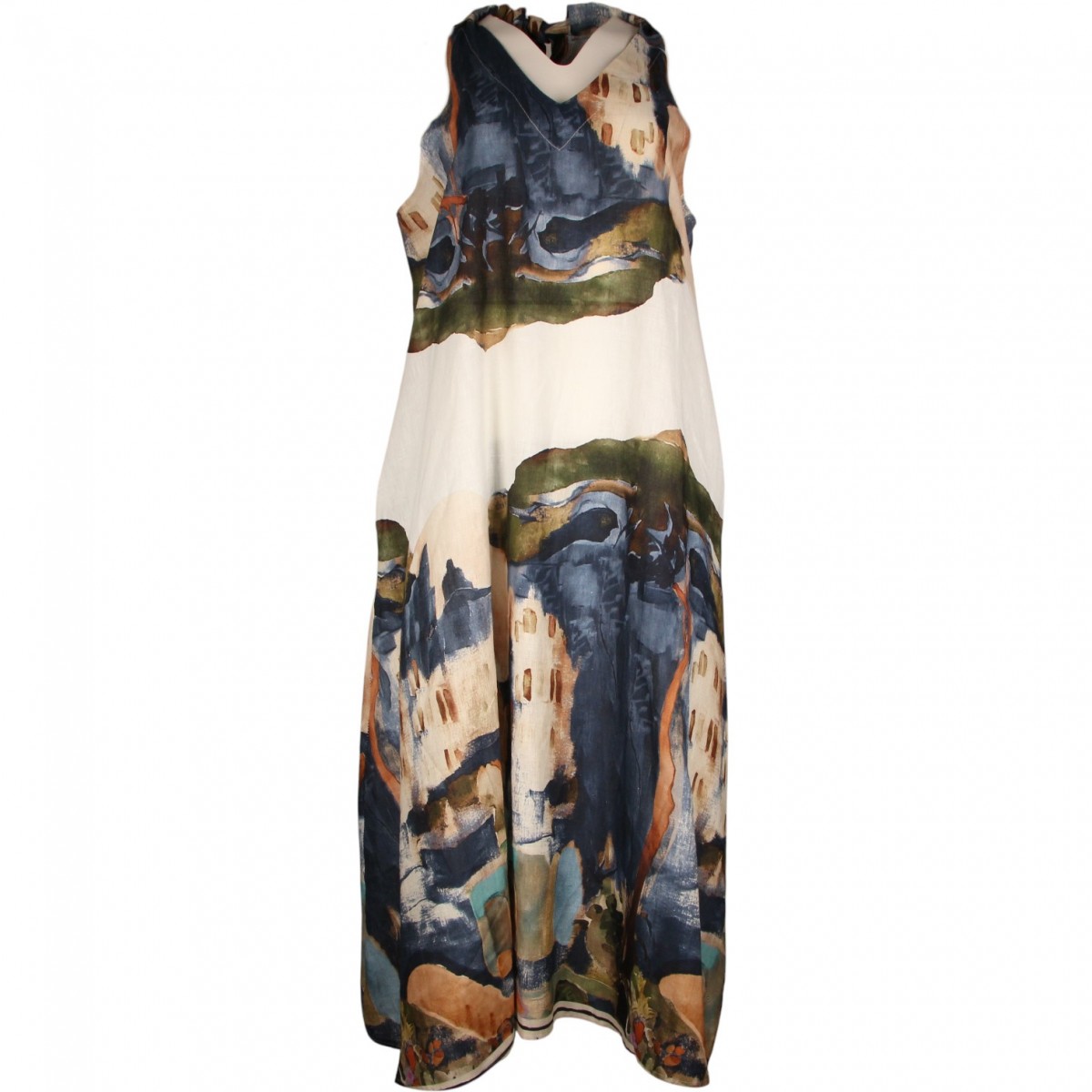 Robe Aquarelle 100 % lin naturel - Matière noble