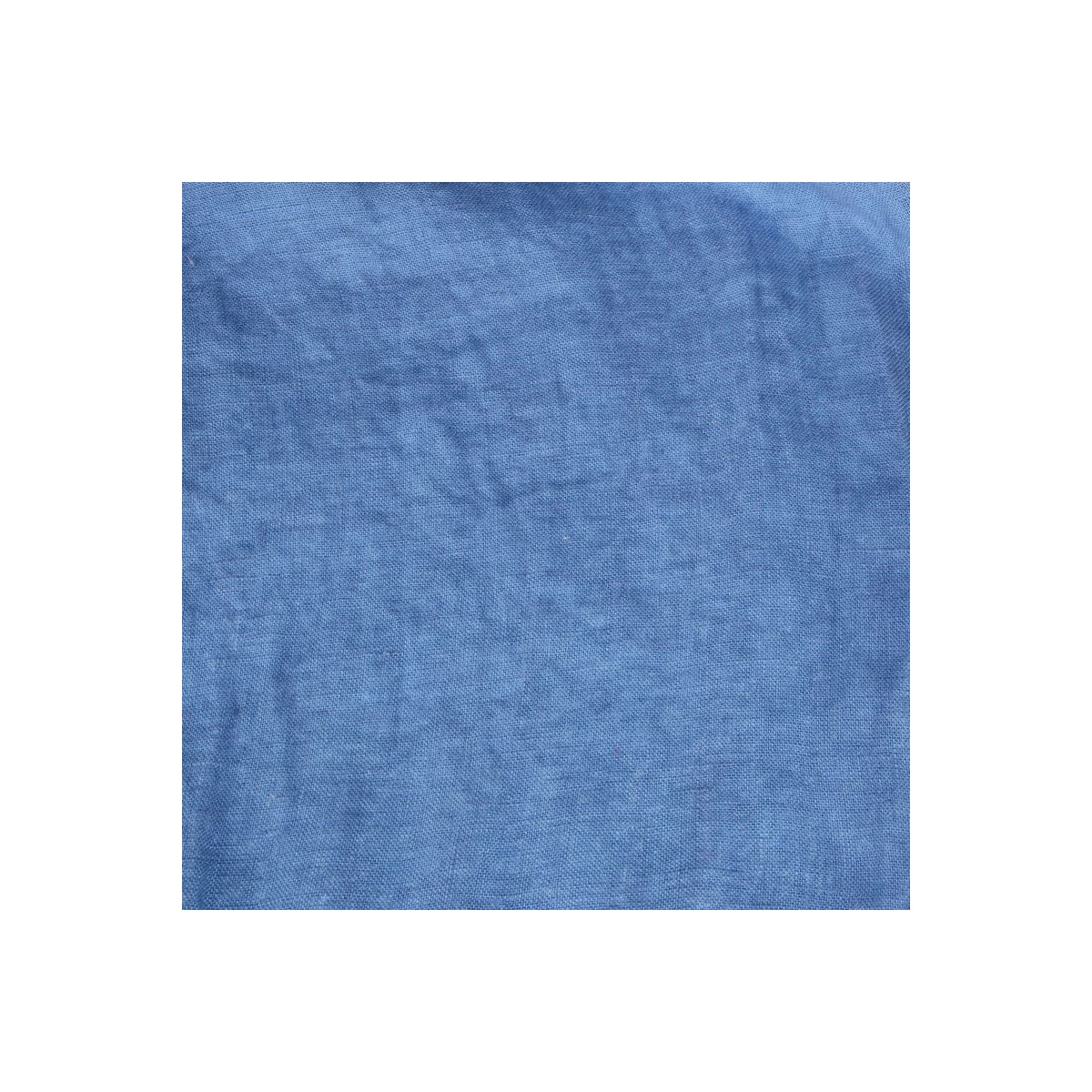 Haut en lin bleu femme 100 % lin – Col V - Matière Noble