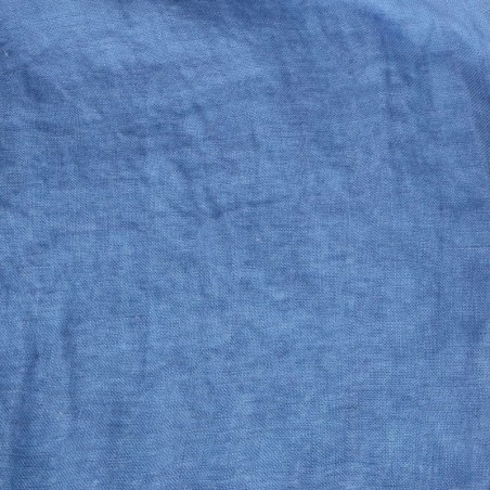 Haut en lin bleu femme 100 % lin – Col V - Matière Noble