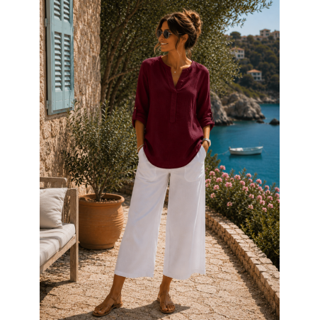 Tunique100% Lin naturel Vegan,  divers coloris - Matière noble