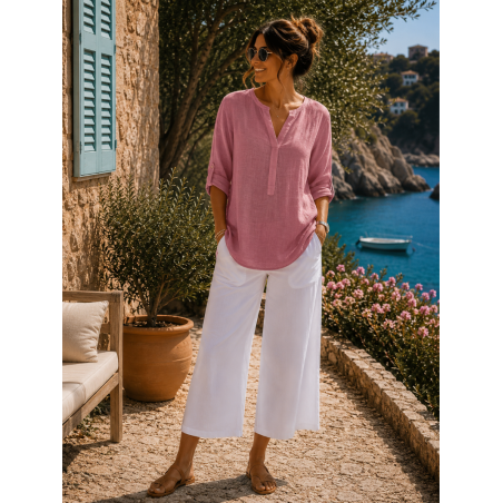 Tunique100% Lin naturel Vegan,  divers coloris - Matière noble