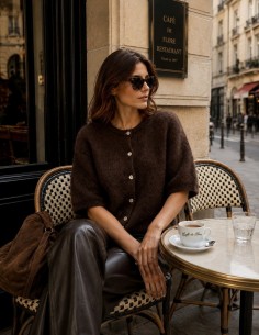 Gilet Roma Femme, Mohair 60%, divers coloris - Matière noble