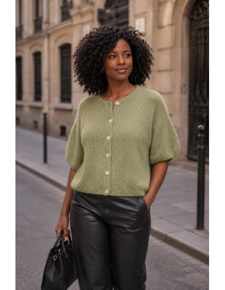 Gilet Roma Femme, Mohair 60%, divers coloris - Matière noble