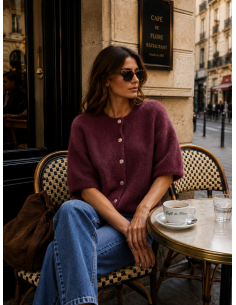 Gilet Roma Femme, Mohair 60%, divers coloris - Matière noble