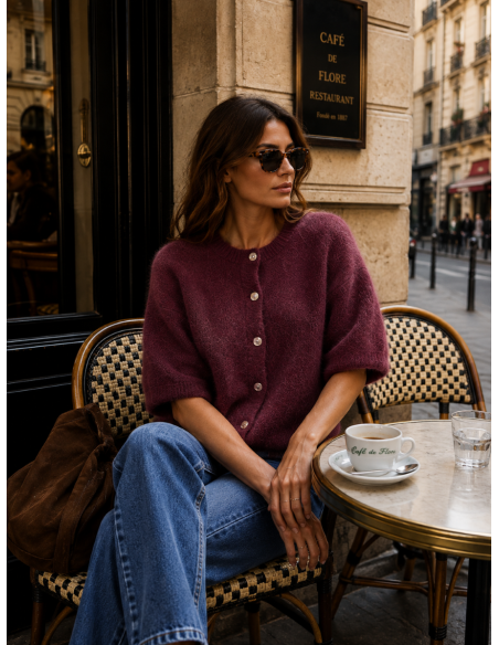 Gilet Roma Femme, Mohair 60%, divers coloris - Matière noble