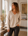 Pull Femme Col V Kid Mohair & Laine | Matière Noble